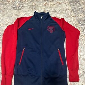Minnesota Twins Nike Navy and Red Athletic Jacket